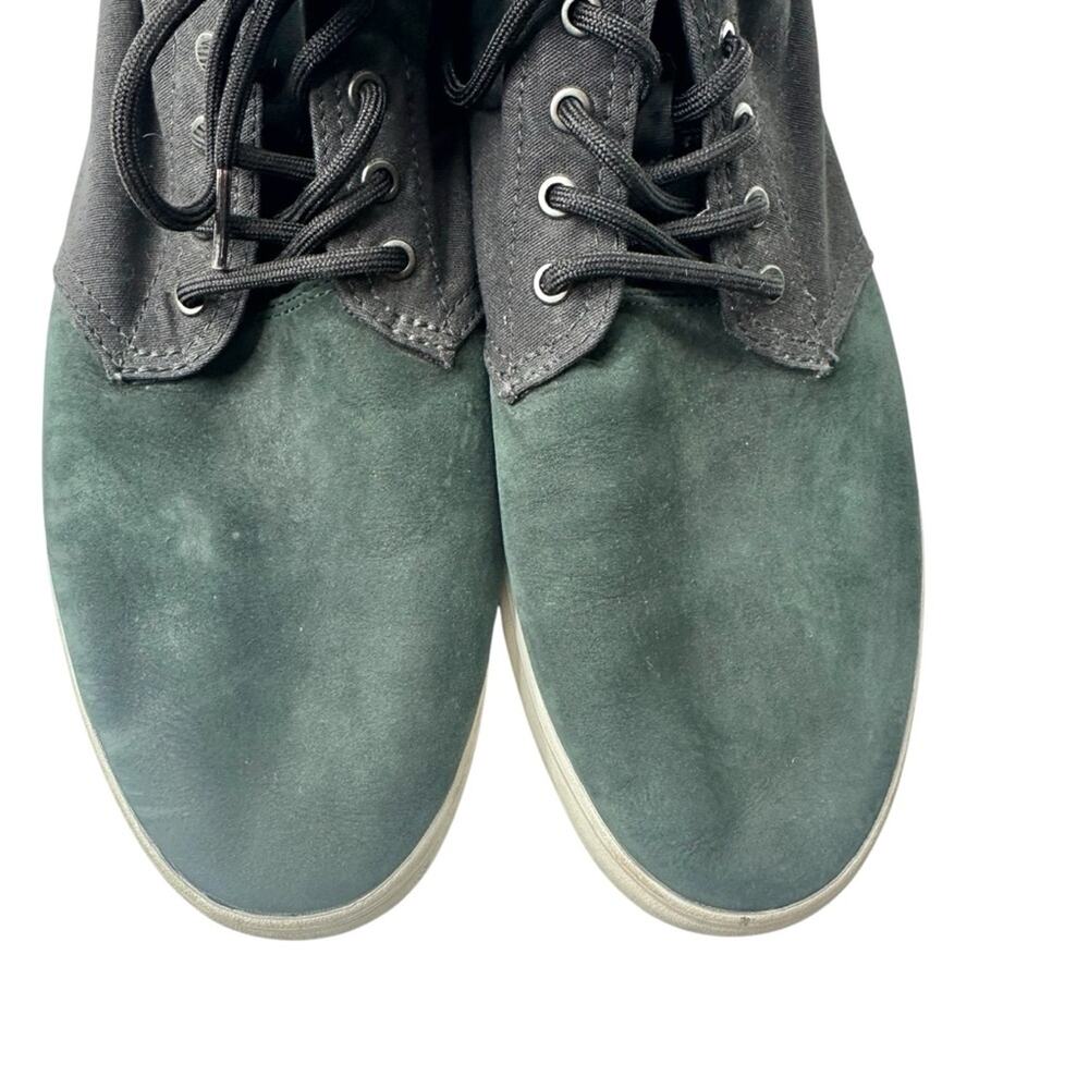 Timberland Newport Bay black canvas dark green suede men’s 10.5 chukka sneakers - Picture 2 of 10